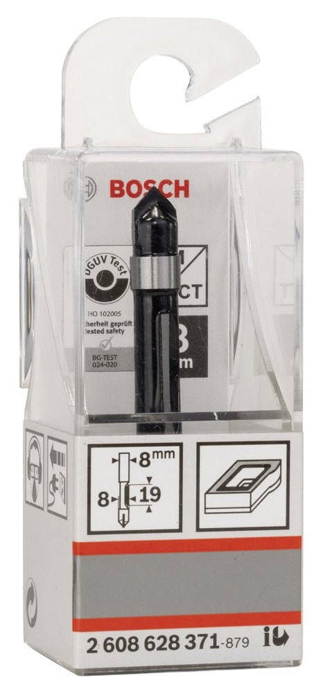 Bosch - Standard Seri Ahşap İçin Sert Metal Oluk Freze 8*8*66 mm - Resim 2