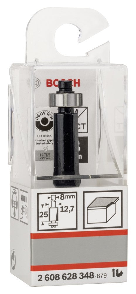 Bosch - Standard Seri Laminant İçin Çift Oluklu, Sert Metal Bilya Yataklı Freze Ucu 8*12,7*68 mm - Resim 2