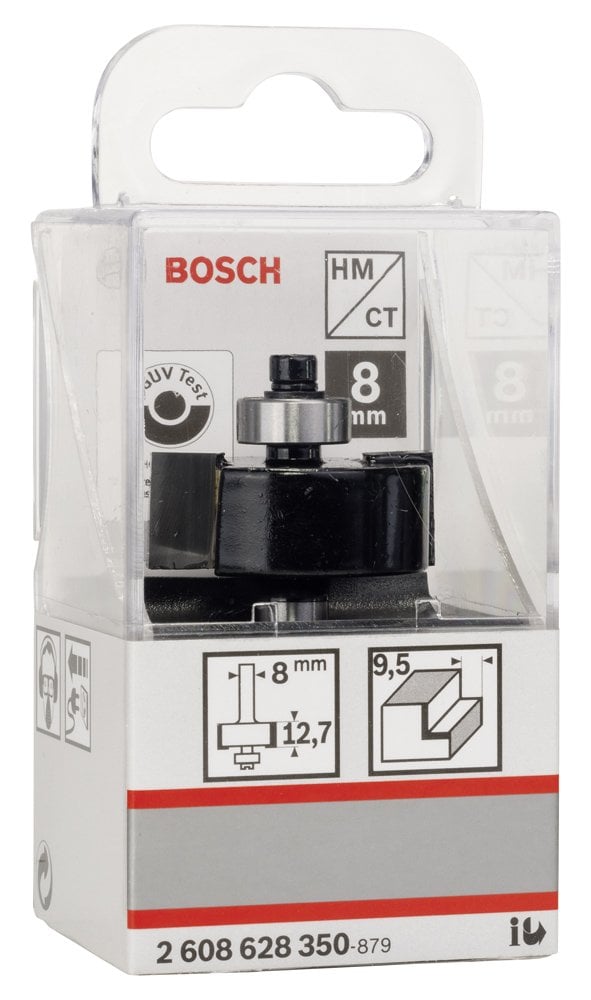 Bosch - Standard Seri Ahşap İçin Çift Oluklu, Sert Metal Bilya Yataklı Lamba Açma Frezesi 8*31,8*54 mm - Resim 2