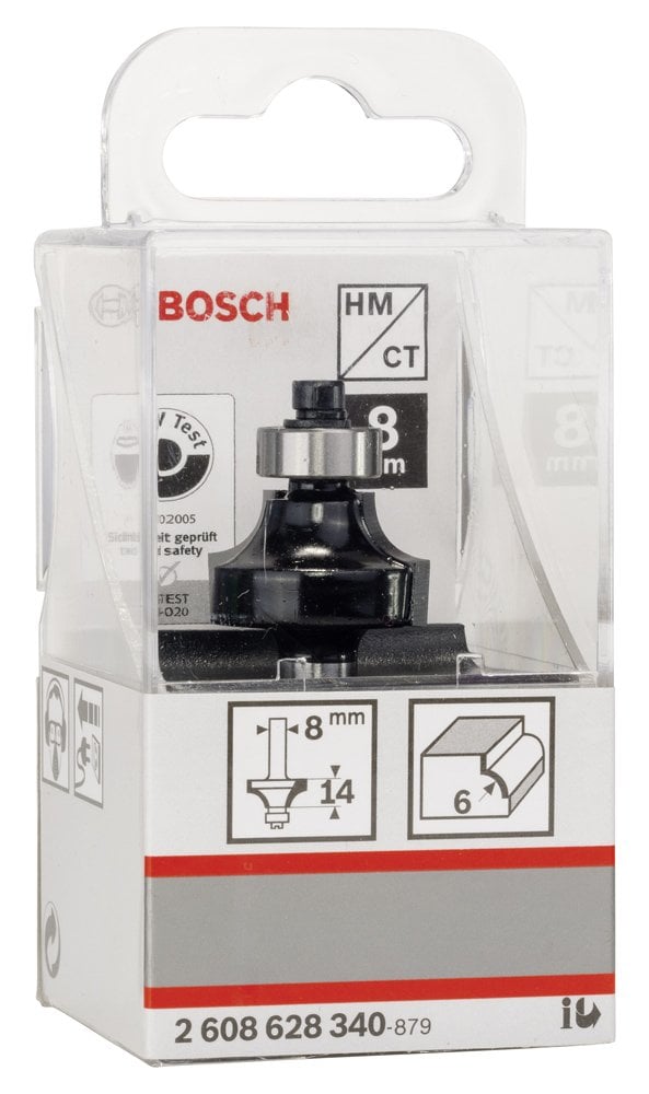 Bosch - Standard Seri Ahşap İçin Çift Oluklu, Sert Metal Bilya Yataklı Yuvarlama Frezesi 8*6*53 mm - Resim 2