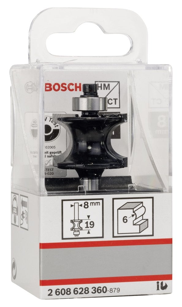 Bosch - Standard Seri Ahşap İçin Sert Metal Bilya Yataklı Yarım Çubuk Freze 8*19*63 mm - Resim 2