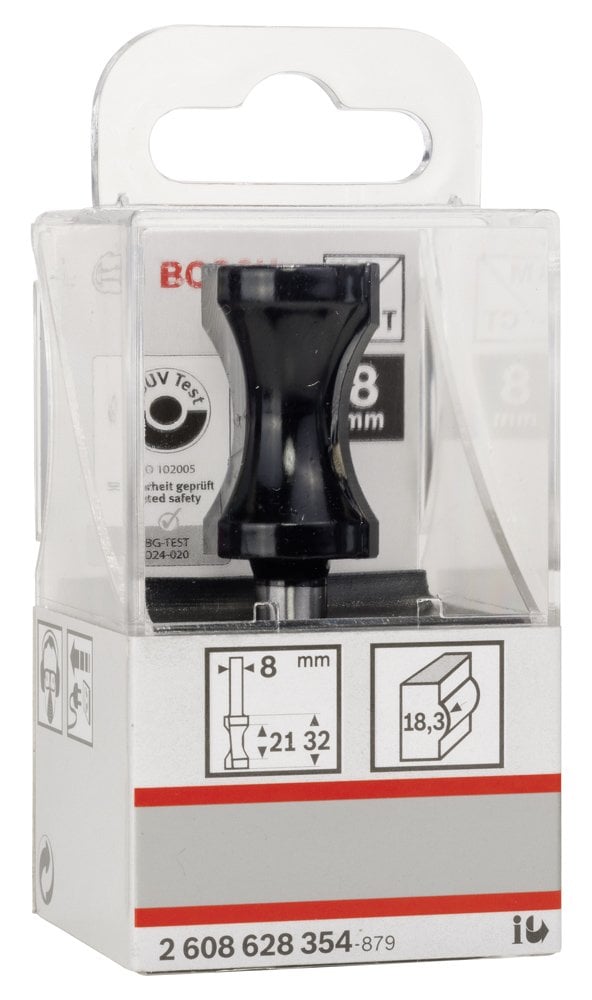 Bosch - Standard Seri Ahşap İçin Çift Oluklu Sert Metal Yassı Çubuk Freze 8*20,6*63,5mm - Resim 2