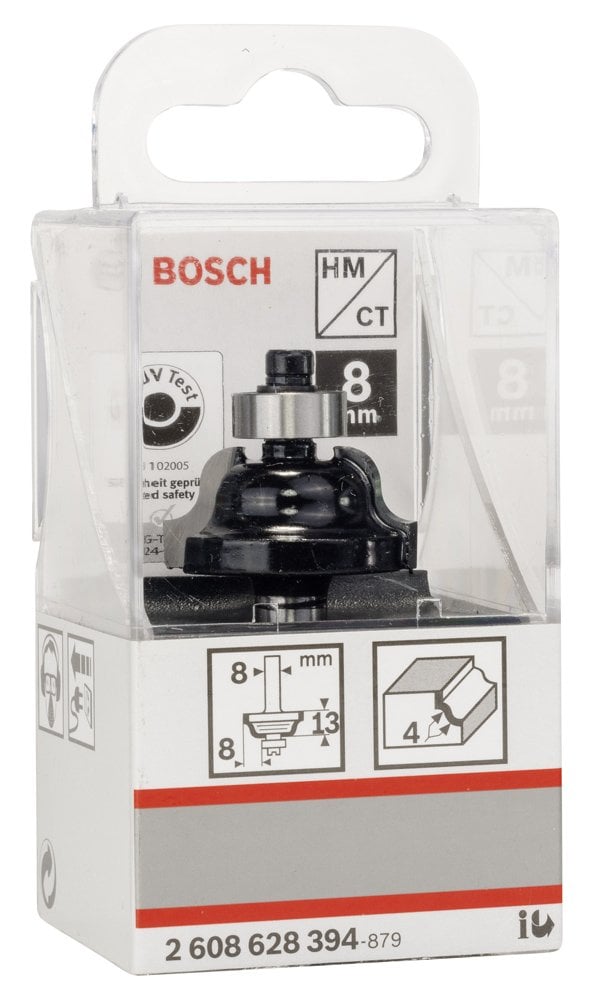 Bosch - Standard Seri Ahşap İçin Çift Oluklu Sert Metal Kenar Biçimlendirme Frezesi 8*8*54 mm - Resim 2
