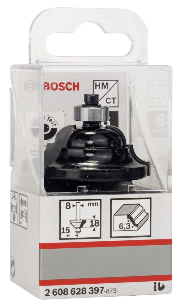 Bosch - Standard Seri Ahşap İçin Çift Oluklu Sert Metal Kenar Biçimlendirme Frezesi 8*15*60 mm - Resim 2