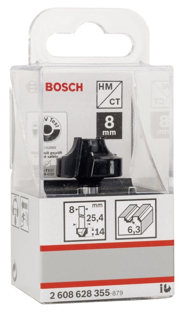Bosch - Standard Seri Ahşap İçin Çift Oluklu Sert Metal Kenar Biçimlendirme Frezesi 8*25,4*46mm - Resim 2