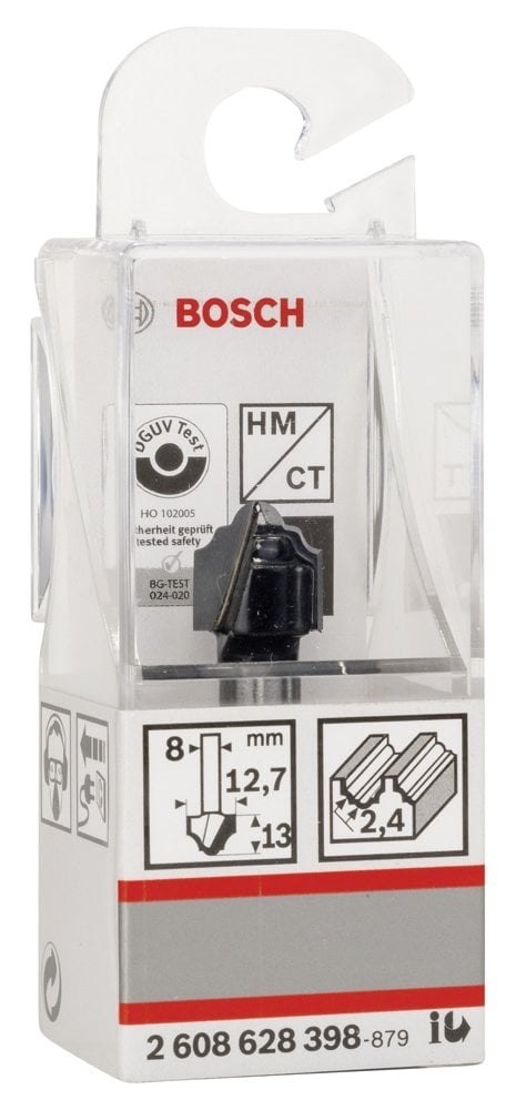 Bosch - Standard Seri Ahşap İçin Çift Oluklu Sert Metal Kenar Biçimlendirme Frezesi 8*12,7*46mm - Resim 2