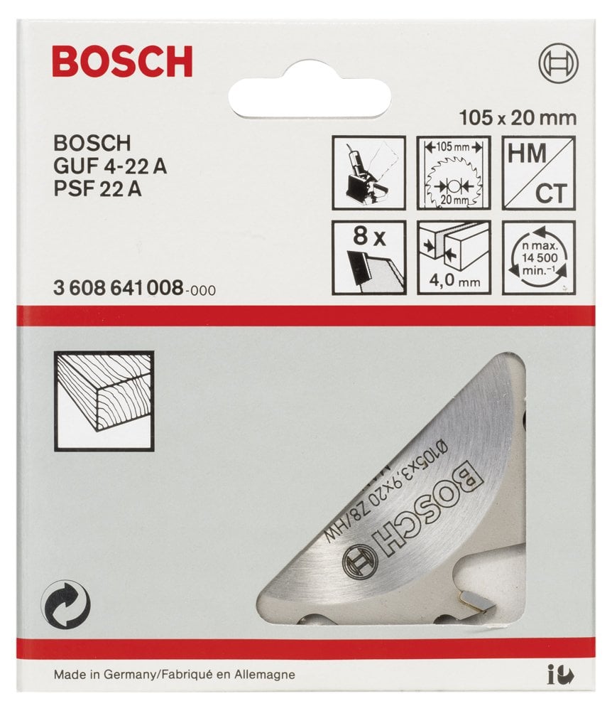 Bosch - GUF 4-22 A İçin Kesici Bıçak 105*4 mm 8 Diş - Resim 2