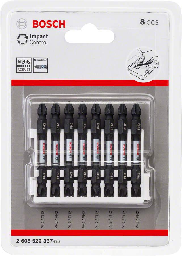 Bosch - Impact Control Serisi Çift Taraflı Vidalama Ucu 8'li PH2 *65mm - Resim 2