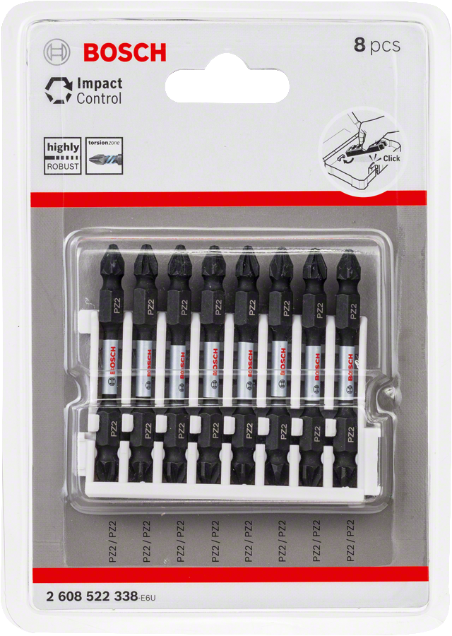 Bosch - Impact Control Serisi Çift Taraflı Vidalama Ucu 8'li PZ2 *65mm - Resim 2