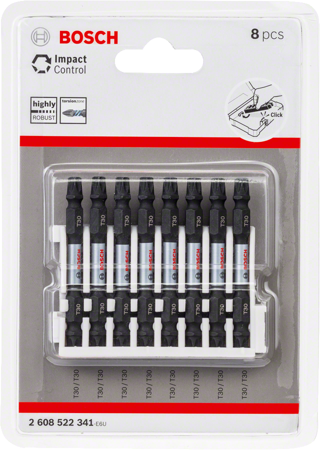 Bosch - Impact Control Serisi Çift Taraflı Vidalama Ucu 8'li T30 *65mm - Resim 2