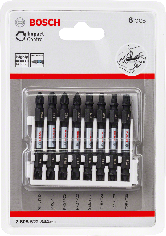 Bosch - Impact Control Serisi Çift Taraflı Vidalama Ucu 8'li Set *65mm - Resim 2