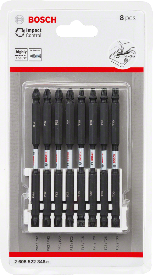 Bosch - Impact Control Serisi Çift Taraflı Vidalama Ucu 8'li Set *110mm - Resim 2