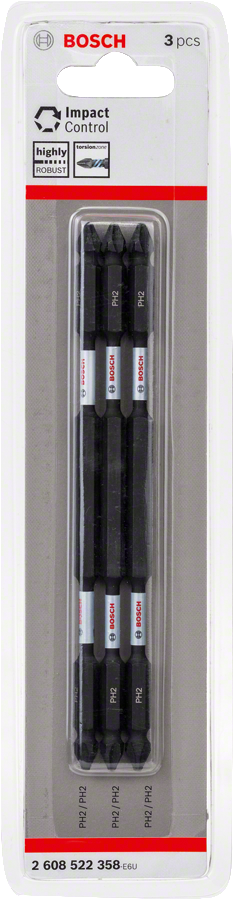 Bosch - Impact Control Serisi Çift Taraflı Vidalama Ucu 3'lü PH2 *150mm - Resim 2