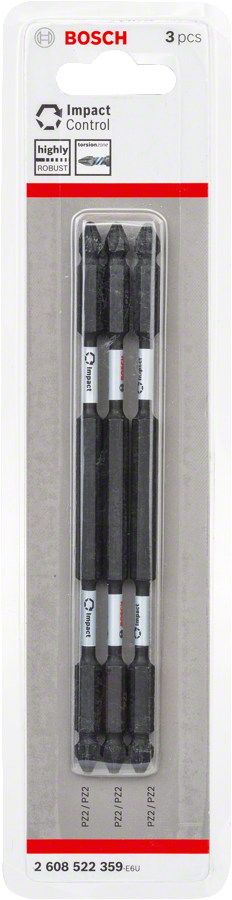 Bosch - Impact Control Serisi Çift Taraflı Vidalama Ucu 3'lü PZ2 *150mm - Resim 2