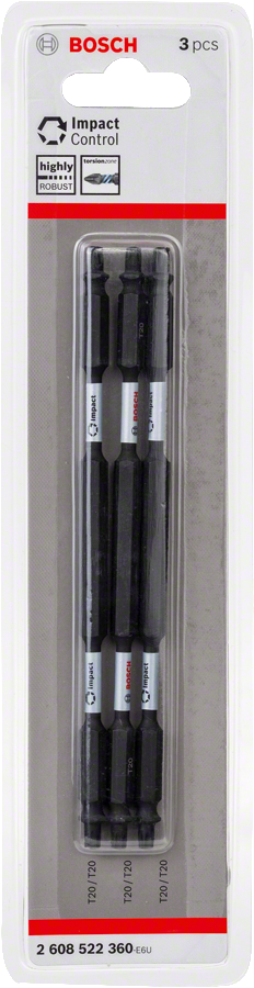 Bosch - Impact Control Serisi Çift Taraflı Vidalama Ucu 3'lü T20 *150mm - Resim 2