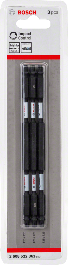 Bosch - Impact Control Serisi Çift Taraflı Vidalama Ucu 3'lü T25 *150mm - Resim 2