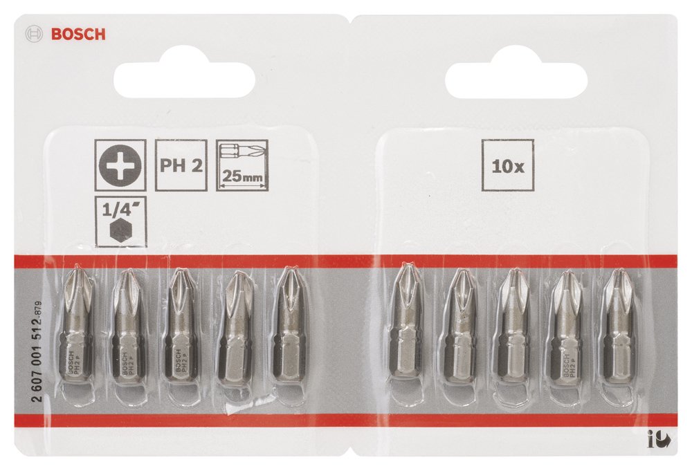 Bosch - Extra Hard Serisi Vidalama Ucu PH2*25 mm 10'lu - Resim 2