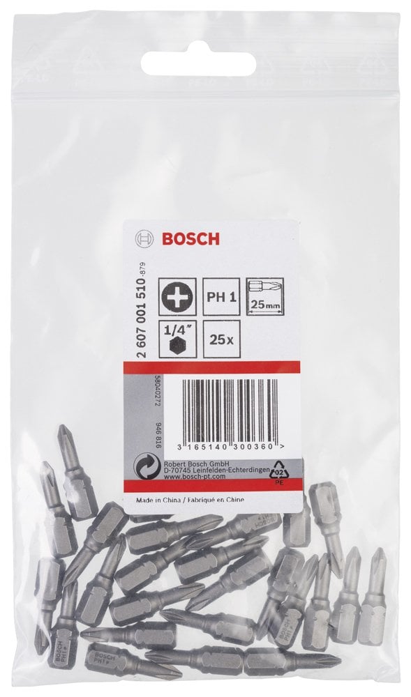 Bosch - Extra Hard Serisi Vidalama Ucu PH1*25 mm 25'li - Resim 2