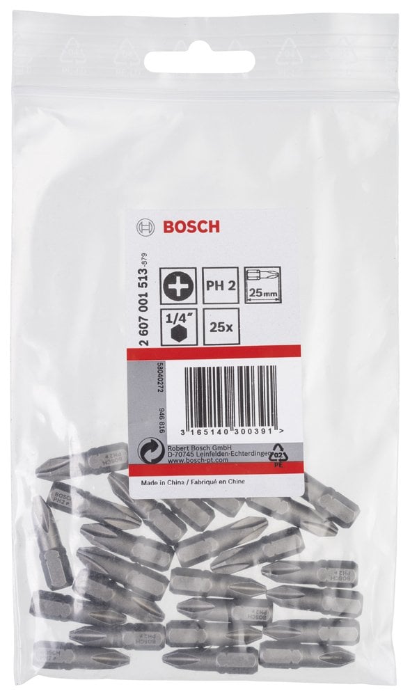 Bosch - Extra Hard Serisi Vidalama Ucu PH2*25 mm 25'li - Resim 2