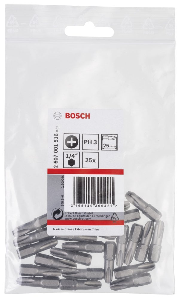 Bosch - Extra Hard Serisi Vidalama Ucu PH3*25 mm 25'li - Resim 2