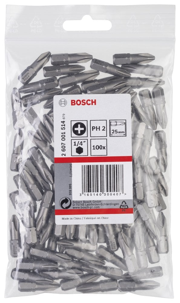 Bosch - Extra Hard Serisi Vidalama Ucu PH2*25 mm 100'lü - Resim 2