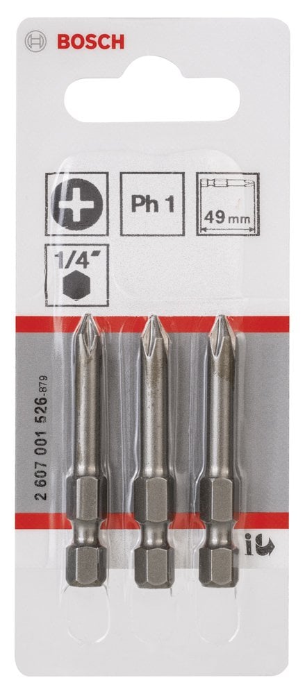 Bosch - Extra Hard Serisi Vidalama Ucu PH1*49 mm 3'lü - Resim 2