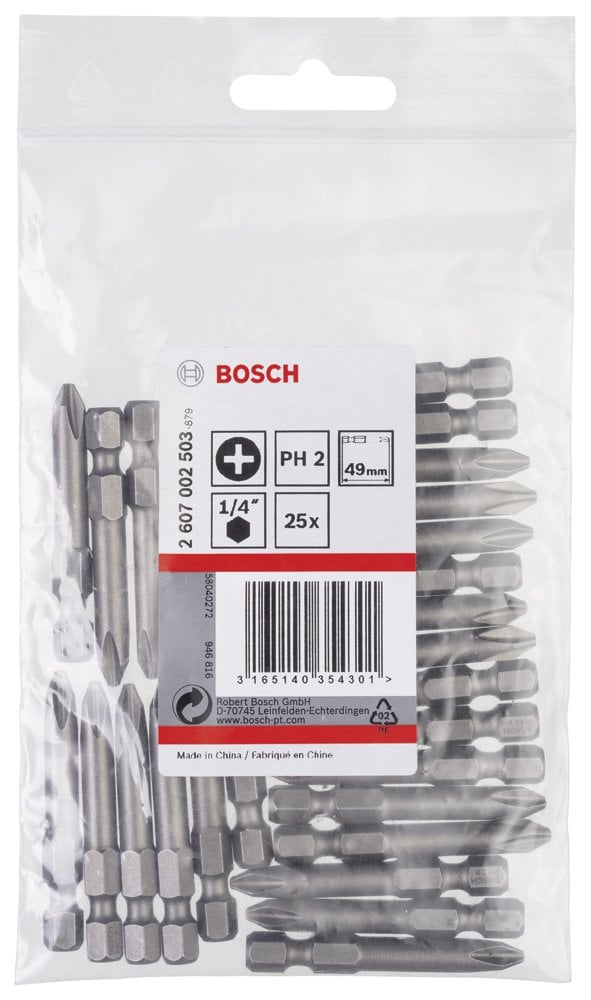 Bosch - Extra Hard Serisi Vidalama Ucu PH2*49 mm 25'li - Resim 2