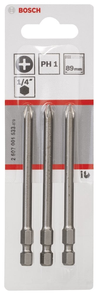 Bosch - Extra Hard Serisi Vidalama Ucu PH1*89 mm 3'lü - Resim 2