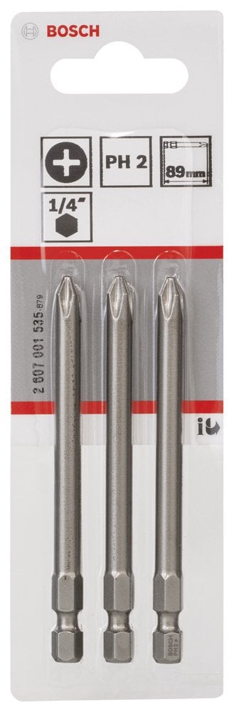 Bosch - Extra Hard Serisi Vidalama Ucu PH2*89 mm 3'lü - Resim 2