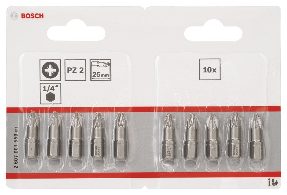 Bosch - Extra Hard Serisi Vidalama Ucu PZ 2*25 mm 10'lu - Resim 2