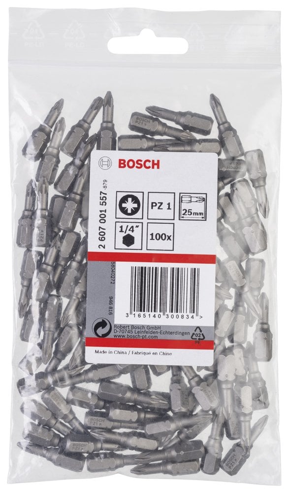 Bosch - Extra Hard Serisi Vidalama Ucu PZ 1*25 mm 100'lü - Resim 2