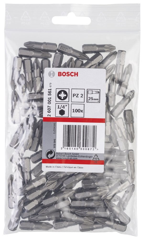Bosch - Extra Hard Serisi Vidalama Ucu PZ 2*25 mm 100'lü - Resim 2
