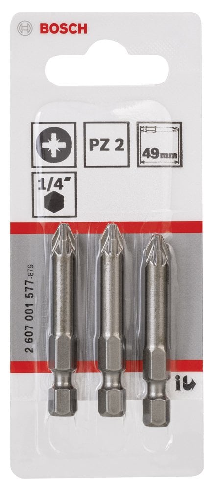 Bosch - Extra Hard Serisi Vidalama Ucu PZ 2*49 mm 3'lü - Resim 2