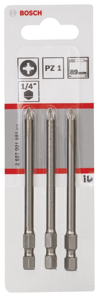 Bosch - Extra Hard Serisi Vidalama Ucu PZ 1*89 mm 3'lü - Resim 2