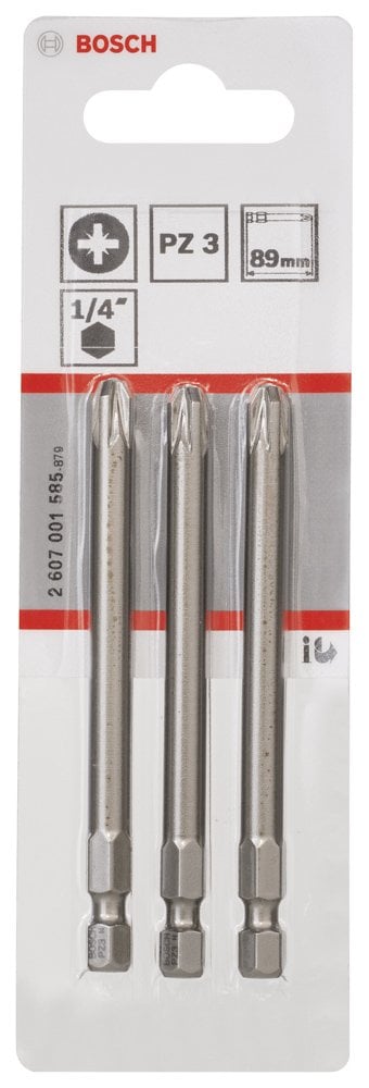 Bosch - Extra Hard Serisi Vidalama Ucu PZ 3*89 mm 3'lü - Resim 2