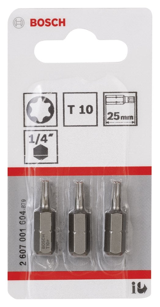 Bosch - Extra Hard Serisi Vidalama Ucu T10*25 mm 3'lü - Resim 2