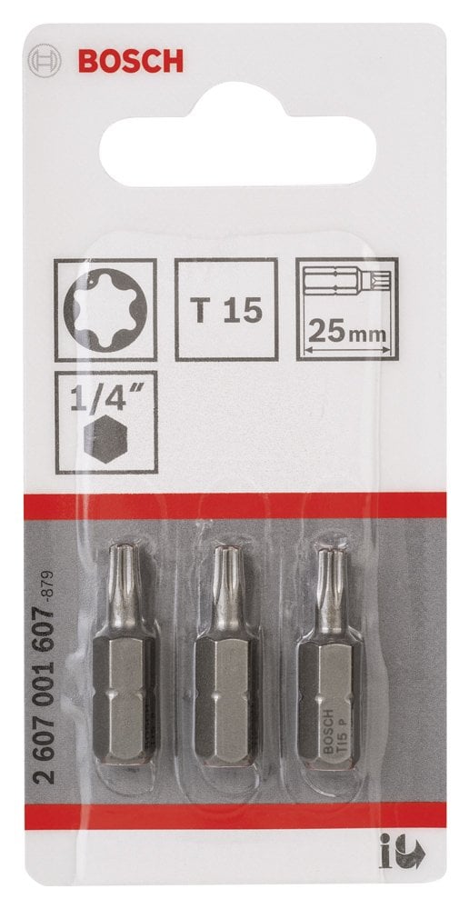 Bosch - Extra Hard Serisi Vidalama Ucu T15*25 mm 3'lü - Resim 2