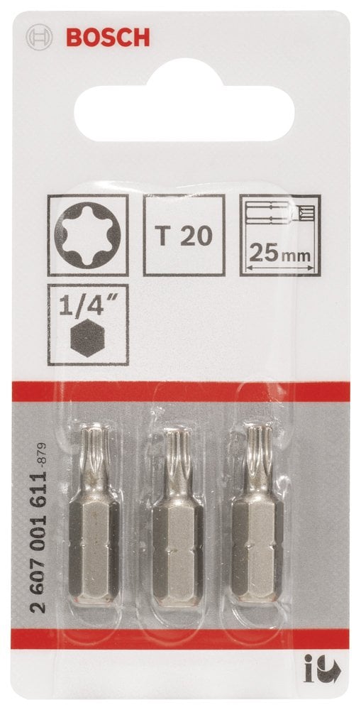 Bosch - Extra Hard Serisi Vidalama Ucu T20*25 mm 3'lü - Resim 2