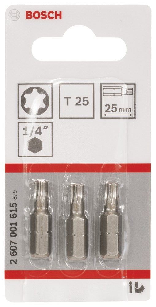 Bosch - Extra Hard Serisi Vidalama Ucu T25*25 mm 3'lü - Resim 2