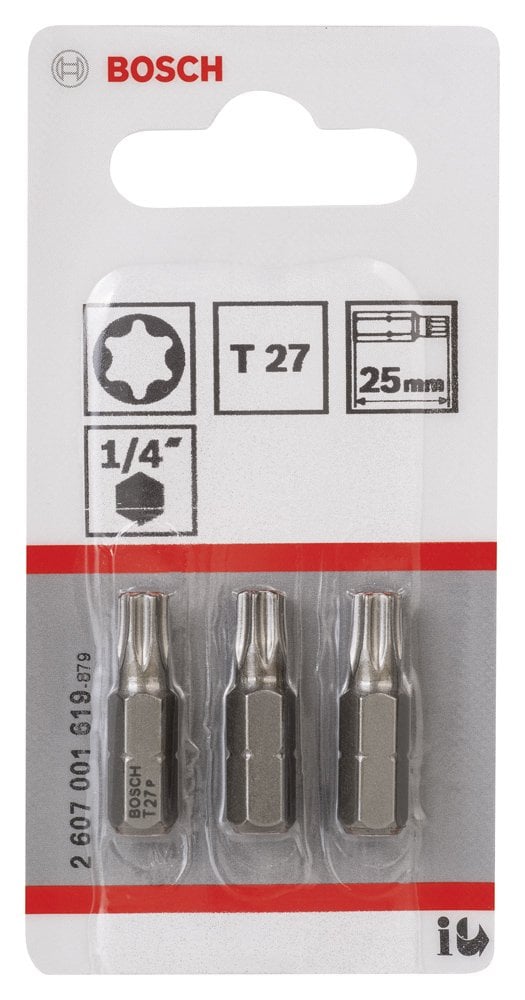 Bosch - Extra Hard Serisi Vidalama Ucu T27*25 mm 3'lü - Resim 2