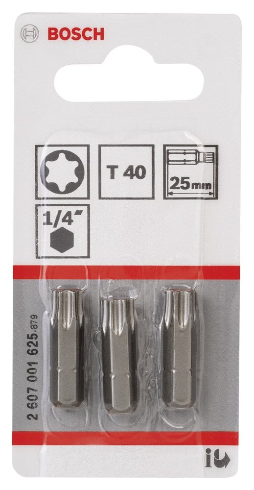 Bosch - Extra Hard Serisi Vidalama Ucu T40*25 mm 3'lü - Resim 2