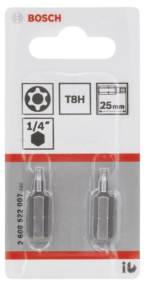 Bosch - Extra Hard Serisi Security-Torx® Vidalama Ucu T8H*25 mm 2'li - Resim 2