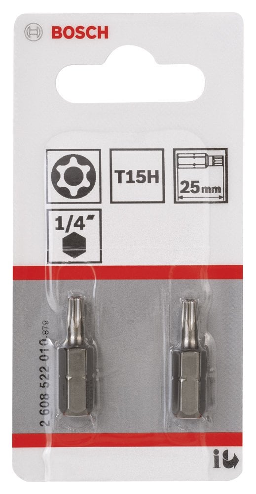 Bosch - Extra Hard Serisi Security-Torx® Vidalama Ucu T15H*25 mm 2li - Resim 2
