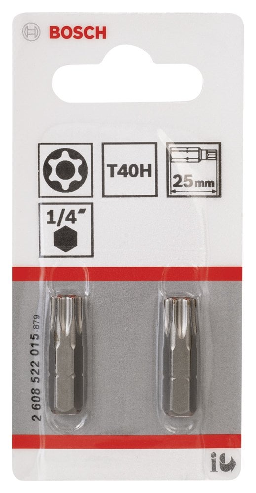 Bosch - Extra Hard Serisi Security-Torx® Vidalama Ucu T40H*25 mm 2li - Resim 2