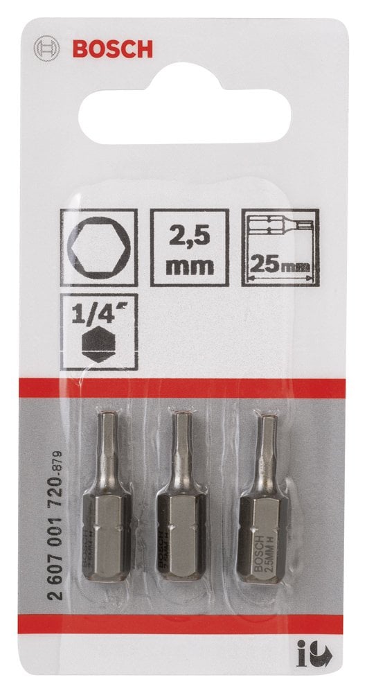 Bosch - Extra Hard Serisi HEX2.5*25 mm 3'lü - Resim 2