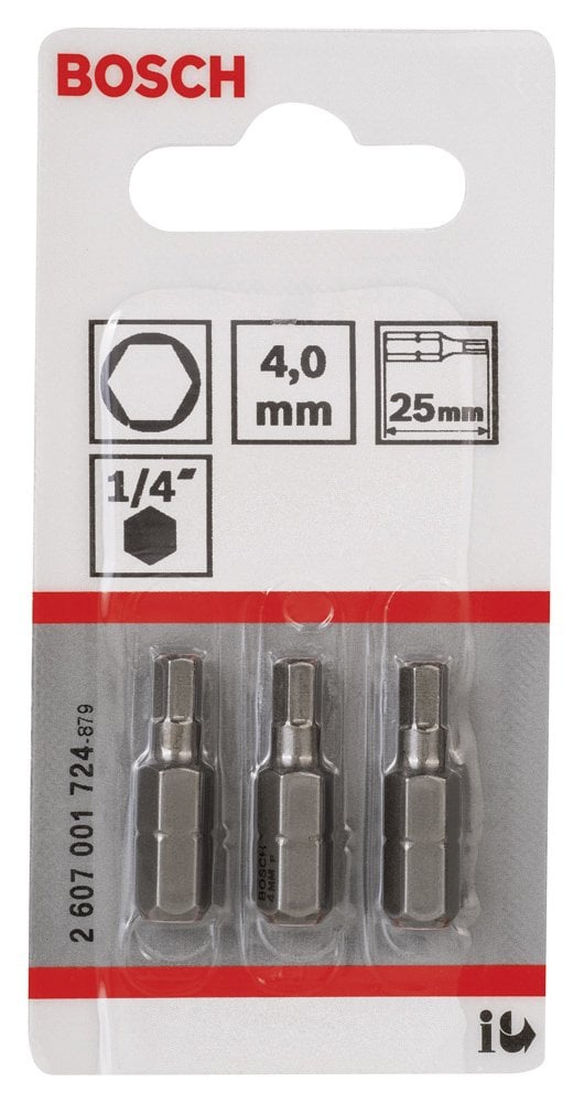 Bosch - Extra Hard Serisi HEX4*25 mm 3'lü - Resim 2