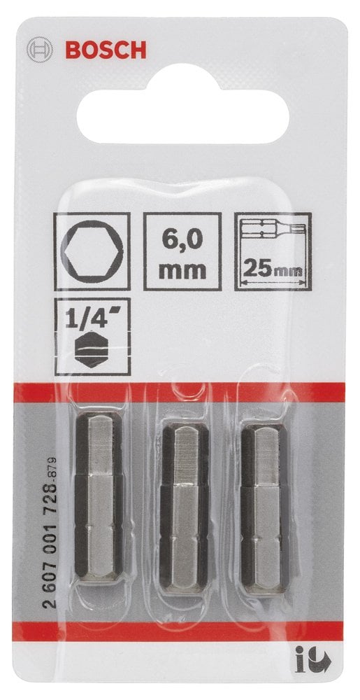 Bosch - Extra Hard Serisi HEX6*25 mm 3'lü - Resim 2