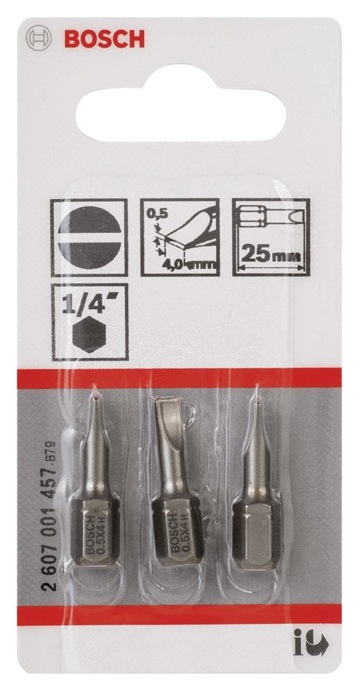 Bosch - Extra Hard Serisi S0,5x4,0*25 mm 3'lü - Resim 2