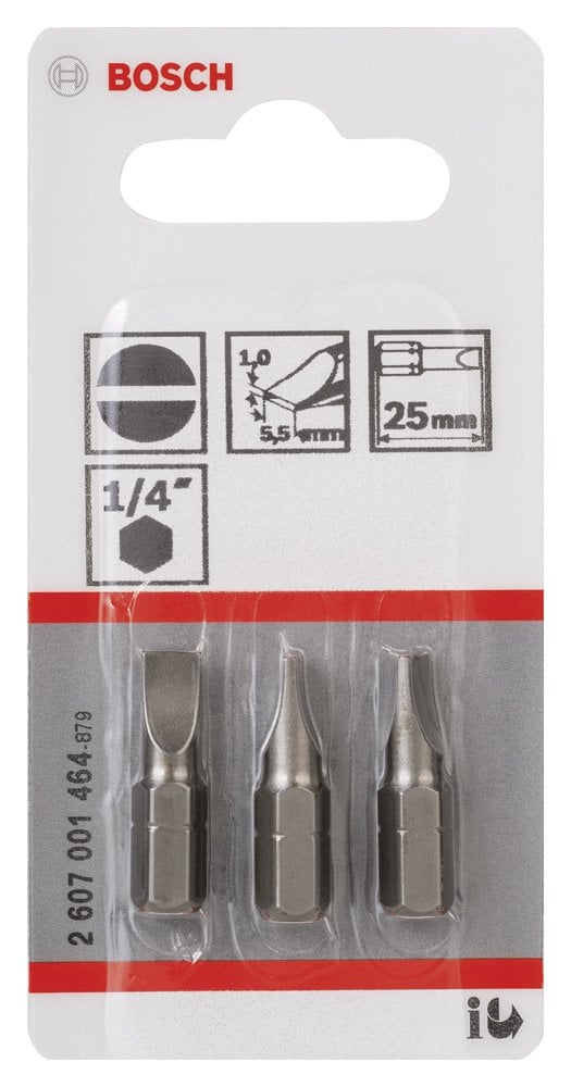 Bosch - Extra Hard Serisi S1,0x5,5*25 mm 3'lü - Resim 2
