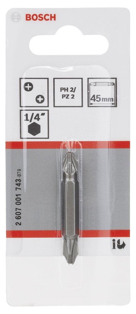 Bosch - Çift Taraflı Vidalama ucu PH2xPZ2*45 mm 1'li - Resim 2